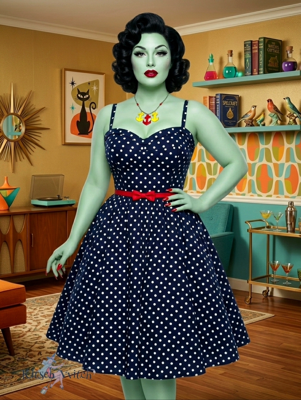 👀Stop Staring! Summertime Swing Vintage Inspired Dress - L